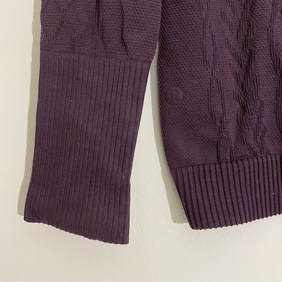 Lululemon | Purple Cable Knit Patterned Athletic Sweater - Picture 4 of 11